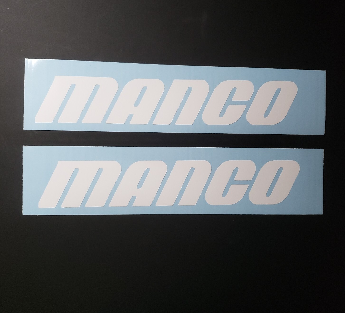 MANCO 8×1.5” (set Of 2) Replacement DECAL STICKER WHITE VINYL BEST USA