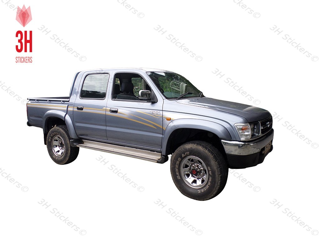 Custom Graphics for Toyota Hilux Pickup (printed via automobile metallic paints)