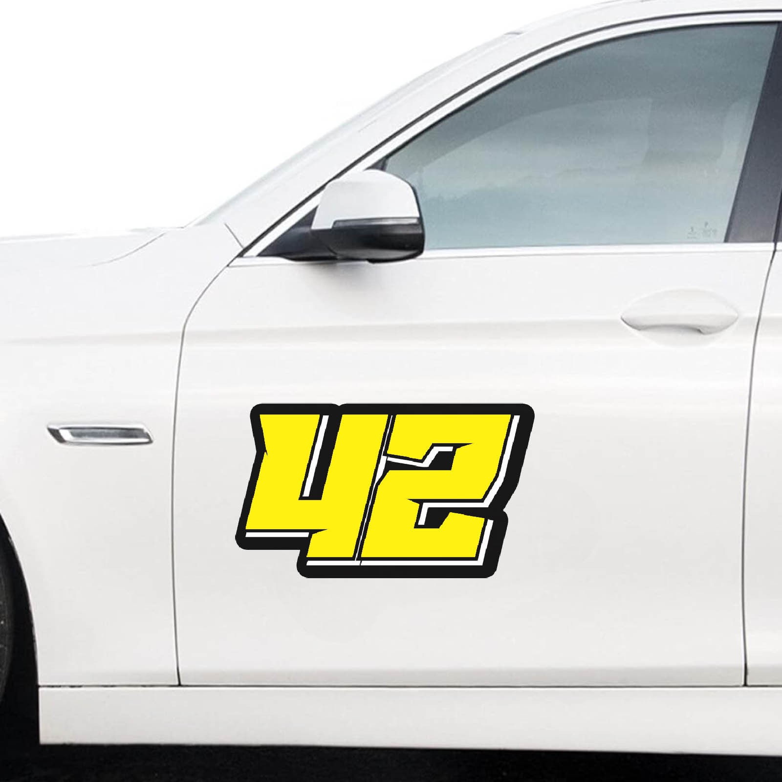 Motorsport Number Stickers 12 inch Height x1 For Autocross Rally Sports Cars
