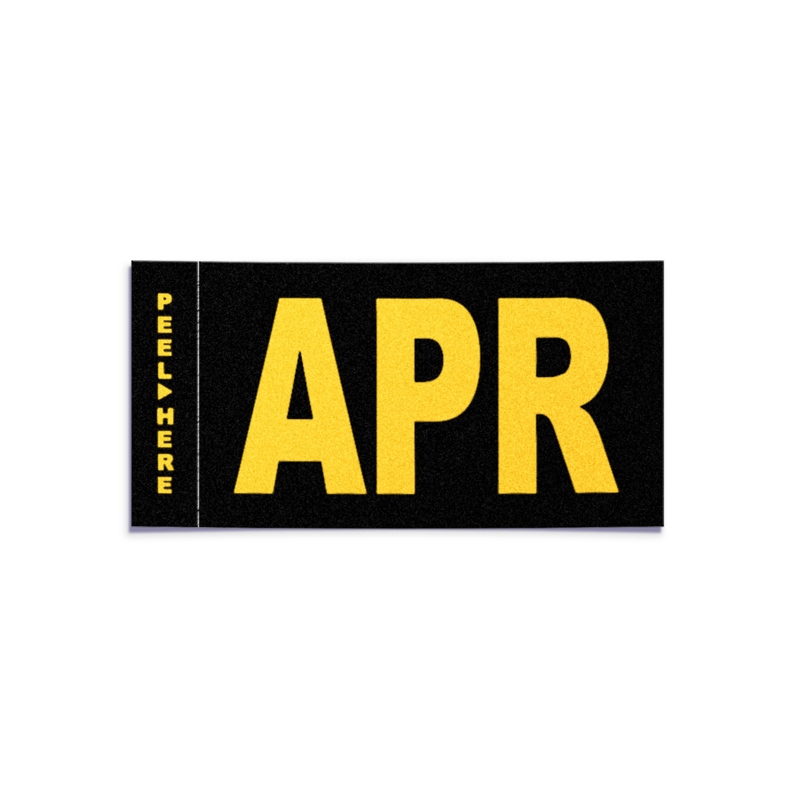 APRIL – California License Plate – Legacy Black Yellow Month Sticker – DMV Tag