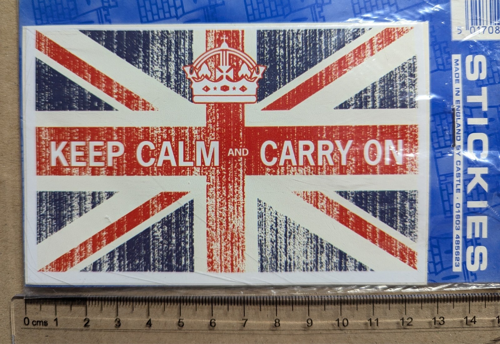 Keep Calm Great Britain England Flag Emblem Car Van Vinyl Bumper Sticker Decal