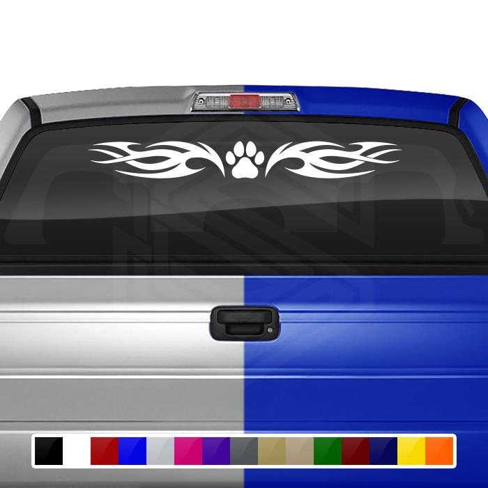 118-01 DOG PAW PRINT Windshield Decal Window Sticker Vinyl Banner Dog Lover Car
