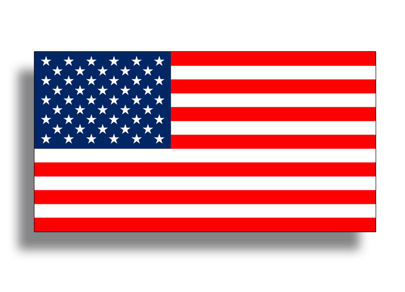 USA Flag Sticker 3 x 5 decal Cooler Laptop ATV 4×4 Cup Car Vehicle Window Bumper