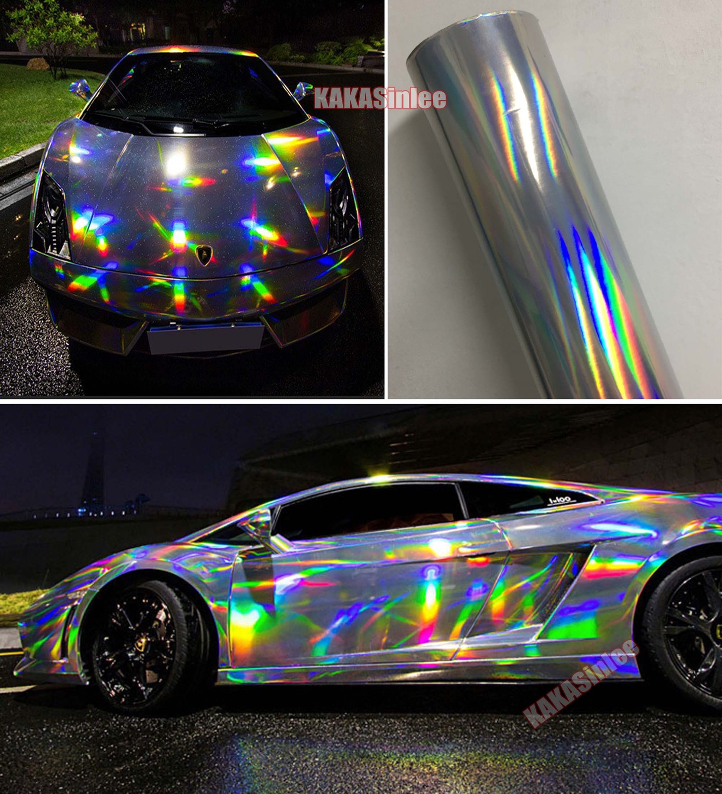 Bubble Free Glossy Laser Chrome Chameleon Mirror Car Vinyl Wrap Decal Sticker US