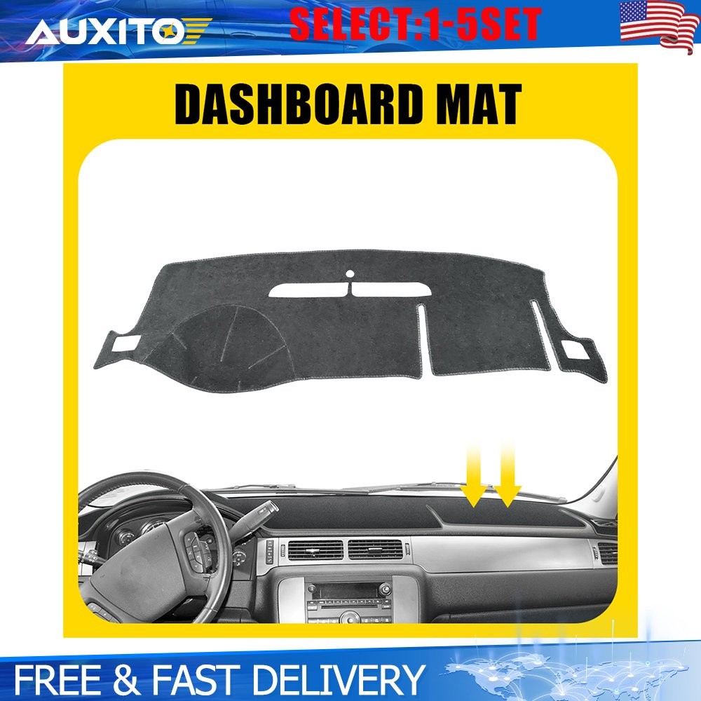 Gray Mat Dash Cover for 07-13 Chevy Silverado Tahoe Suburban Dashboard Pad 1-5X