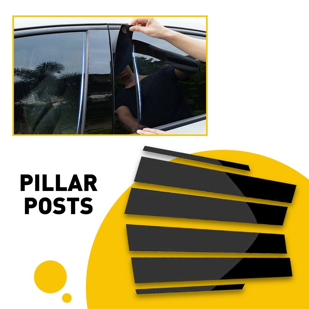 1/2set Glossy Pillar Posts Door Trim Cover For Toyota Corolla 2014-2018 Window H