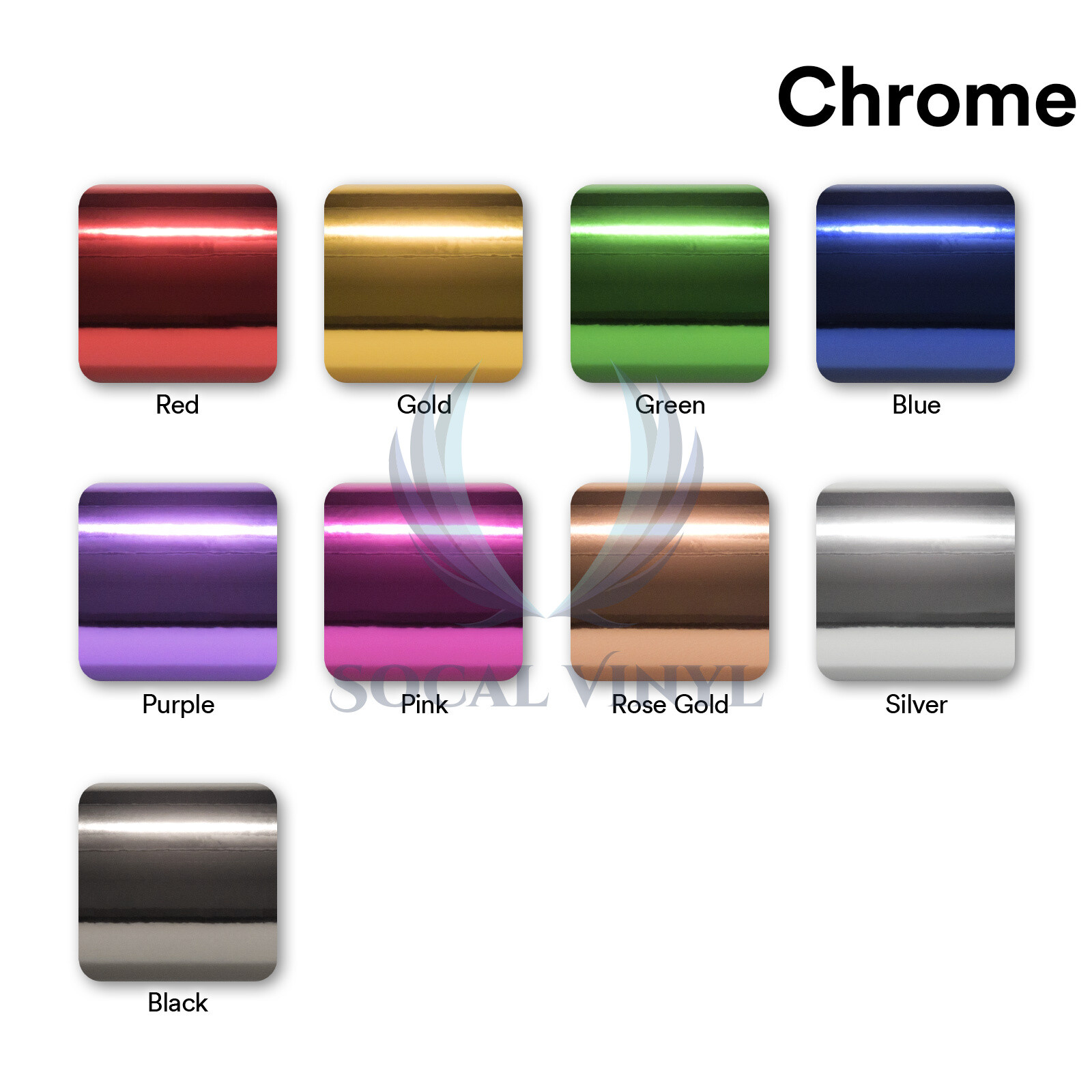 Chrome Black Dark Car Vinyl Wrap Sticker Decal Sheet DIY Air Release Bubble Free