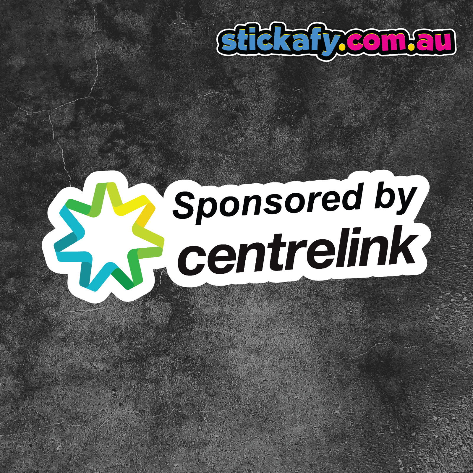 Sponsored by CLink Sticker | Vinyl Car Decal Funny Aussie Meme Adult 4×4 4WD 2