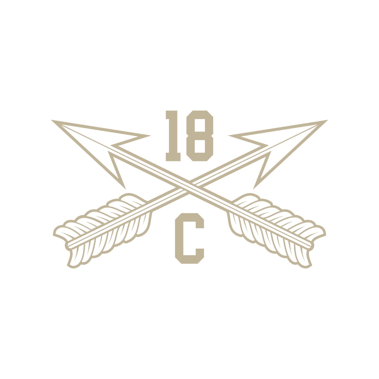 Army MOS 18C Engineer Sergeant SF Crossed Arrows Insignia Decal 3″ x 5.5″