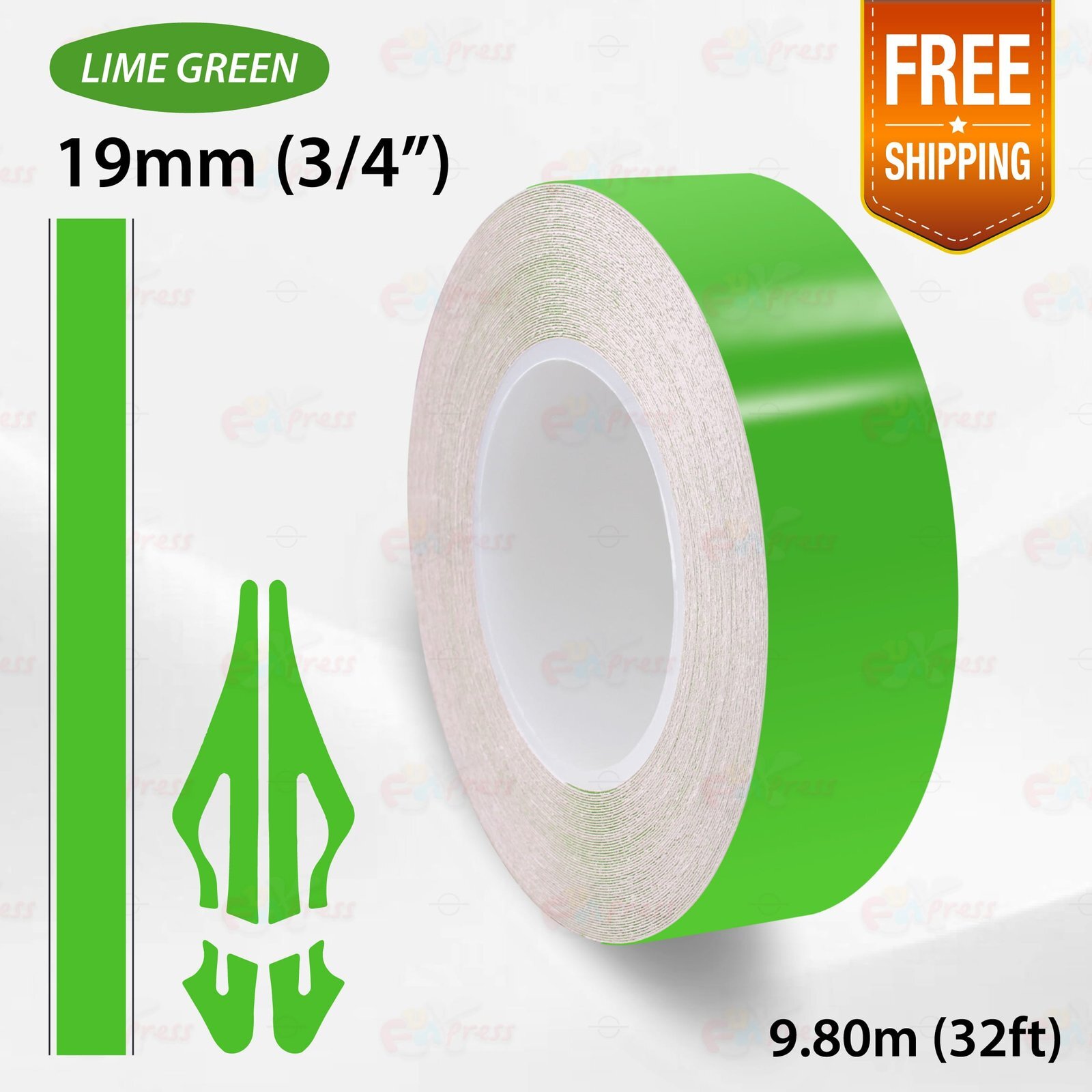 LIME GREEN 3/4″ 19mm PIN STRIPE Car Model Streamline TAPE Decal Vinyl Sticker