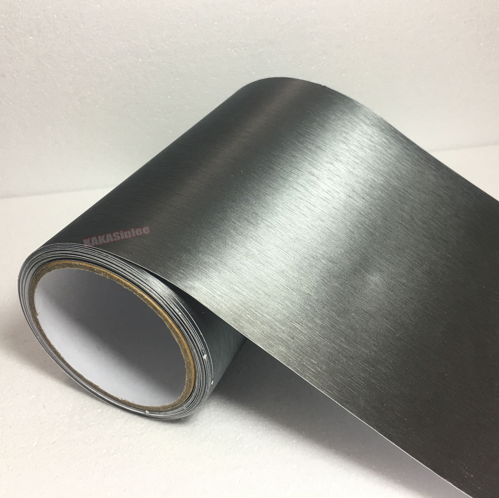 Grey Car House Wall Metal PVC Brushed ALUMINUM Vinyl Wrap Sticker Tape Strips
