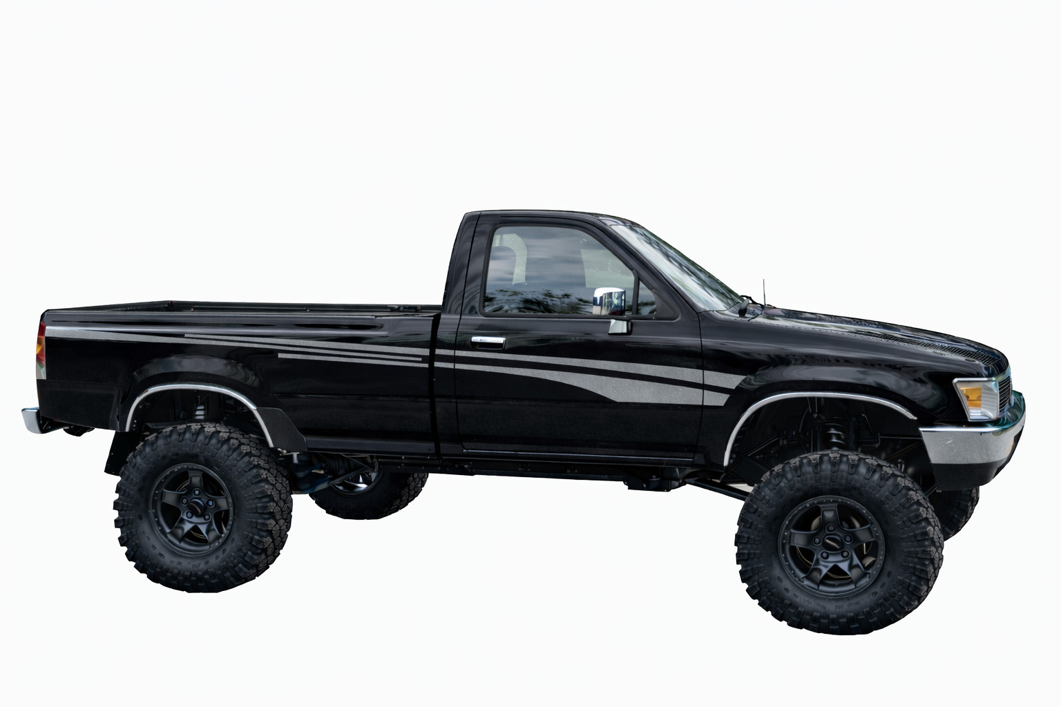 Vintage Style Retro Vinyl Graphics Compatible With Toyota Pickup Regular Cab