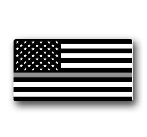 Blue Line Flag 5″ Wide – Red, Green, Gray – Police, Fire, Military Sticker