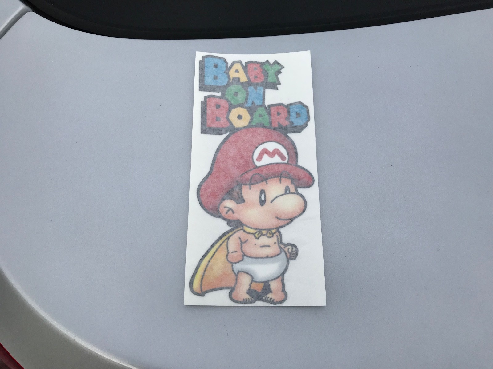 Mario Baby On Board BumperSticker Baby on Board Super Mario Bros Car Decal