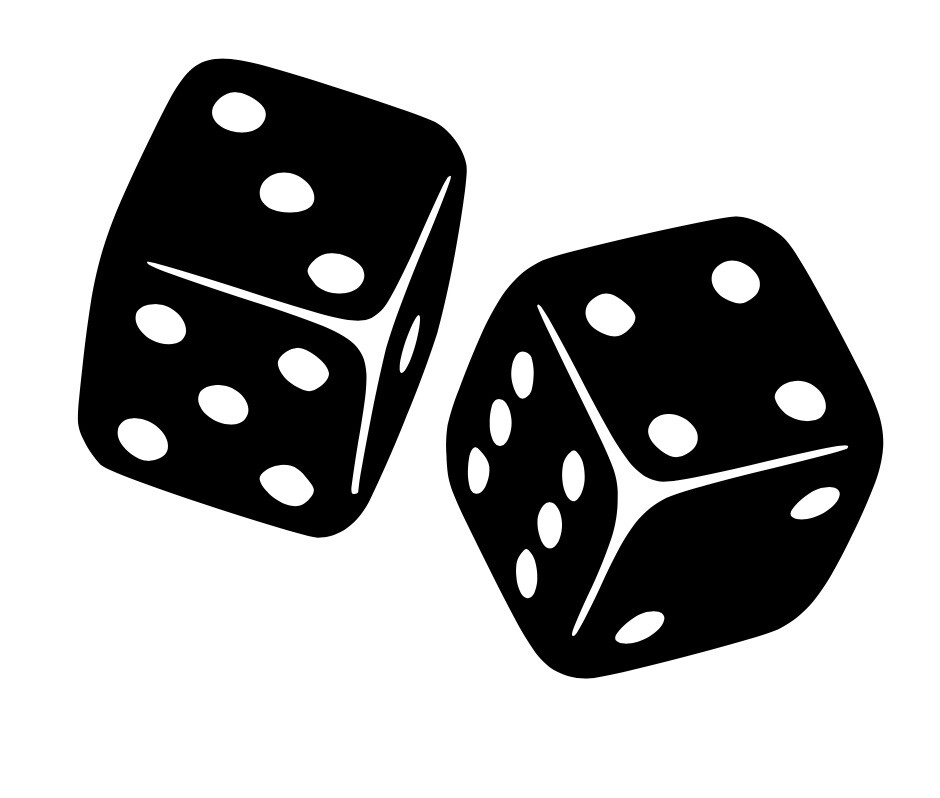 Dice Game Gambling Craps Diecut Vinyl Laptop Logo Sticker Car FREE Shipping