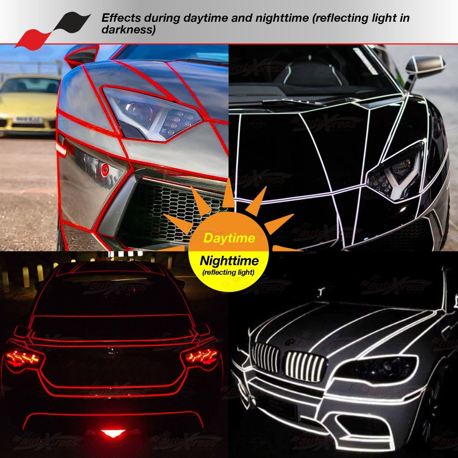 3M REFLECTIVE Conspicuity Adhesive Roll Decal Tapes Stickers Various Color Sizes