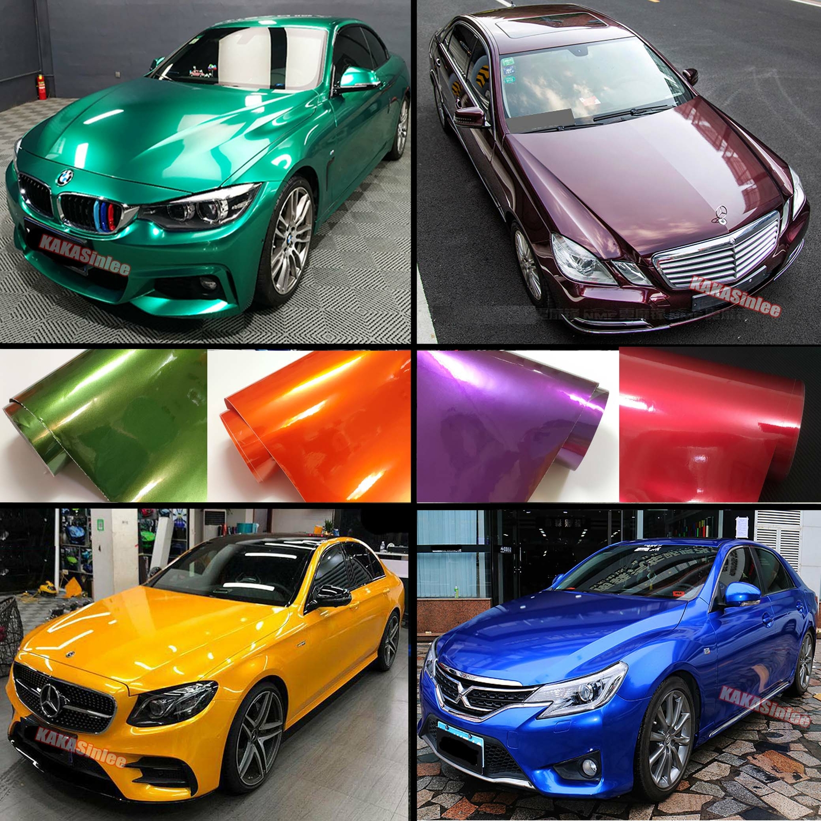 Full Car Wrap / Metal Pearl Glossy Sparkle Chrome Vinyl Film Sticker Air Free US