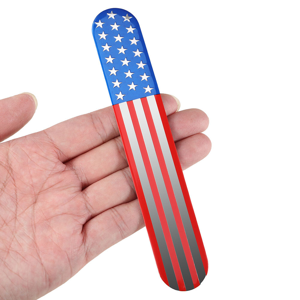 6″ x 1″ 3D American Flag Emblem Metal Sticker Badge Decal Decor Cars Trucks