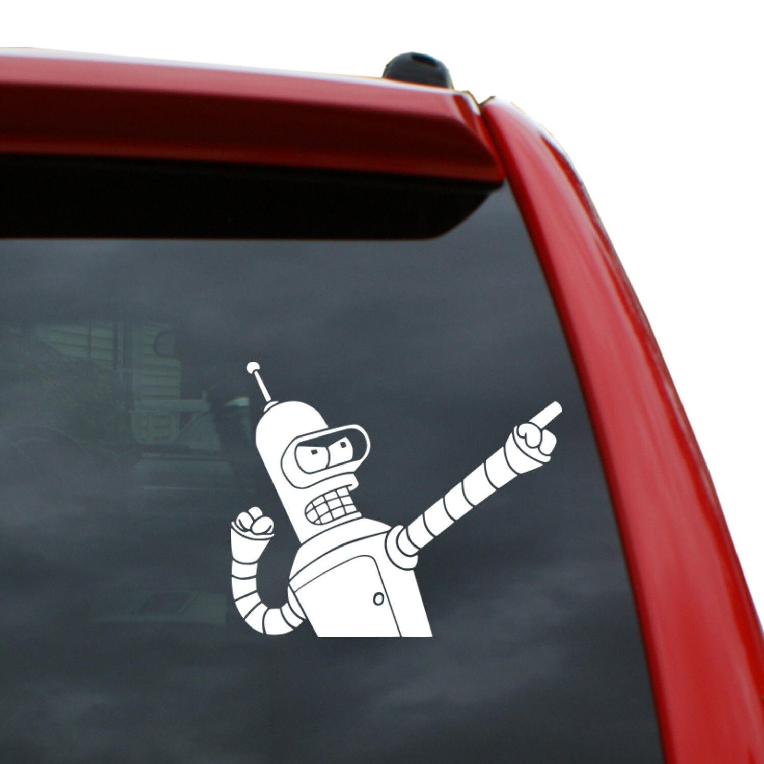Futurama – Bender Bending Rodriguez Pointing Vinyl Decal | 5″ x 6″