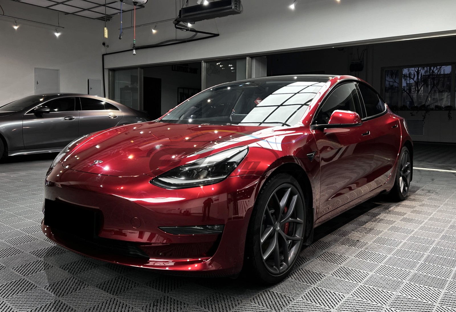 Gloss Metallic Crimson Red PPF TPU Paint Protection Film Dry Wet Auto Vinyl Wrap