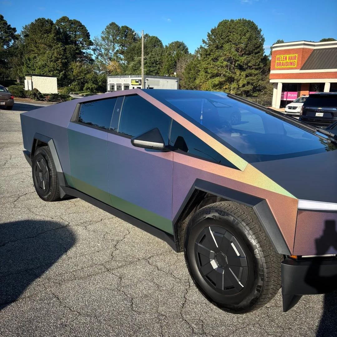 Cybertruck DIY PPF Paint Protection Film Wrap Color Change Matte Splendid Gray