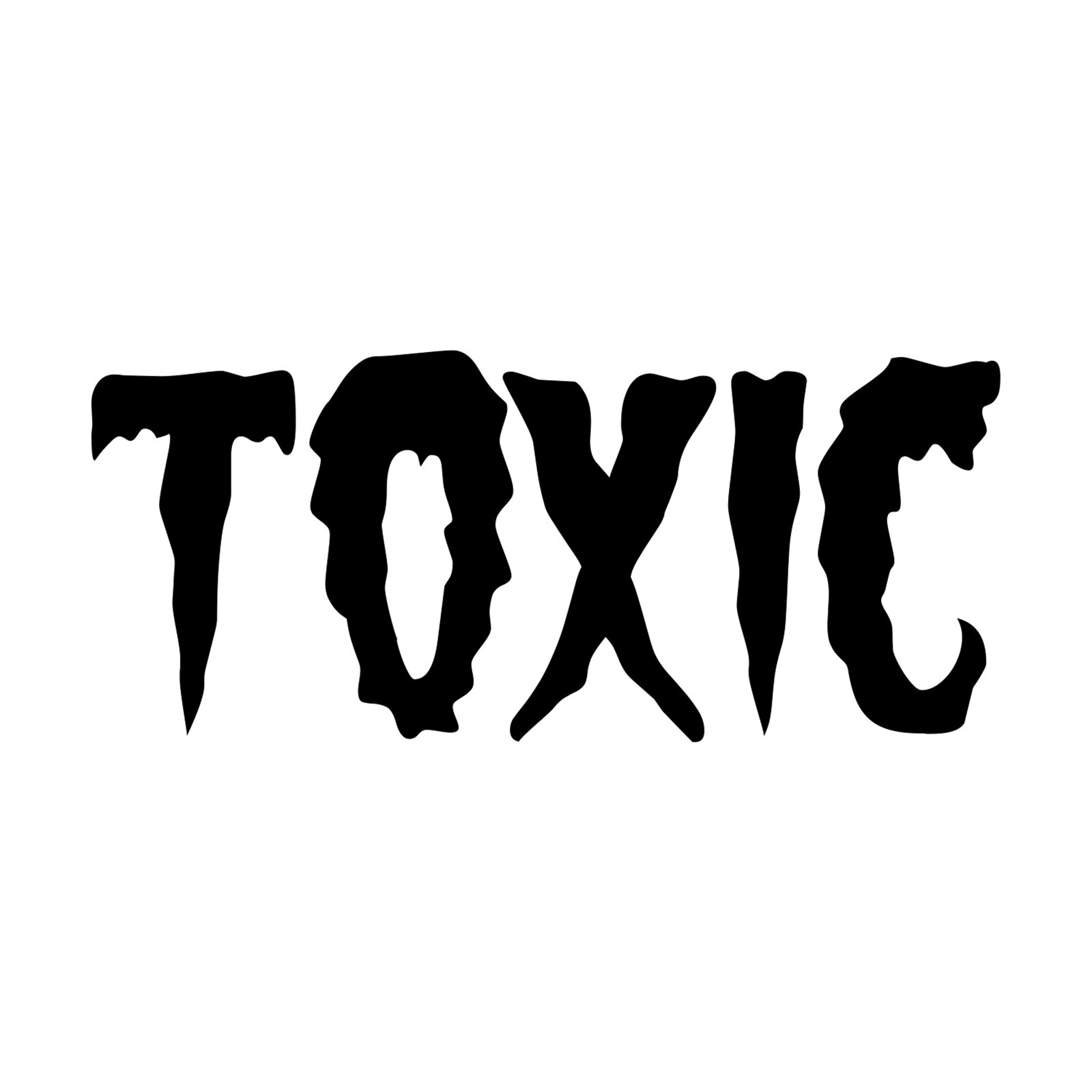 Toxic Decal – 2 Pack – Toxic Sticker – Choose Color Size by Width