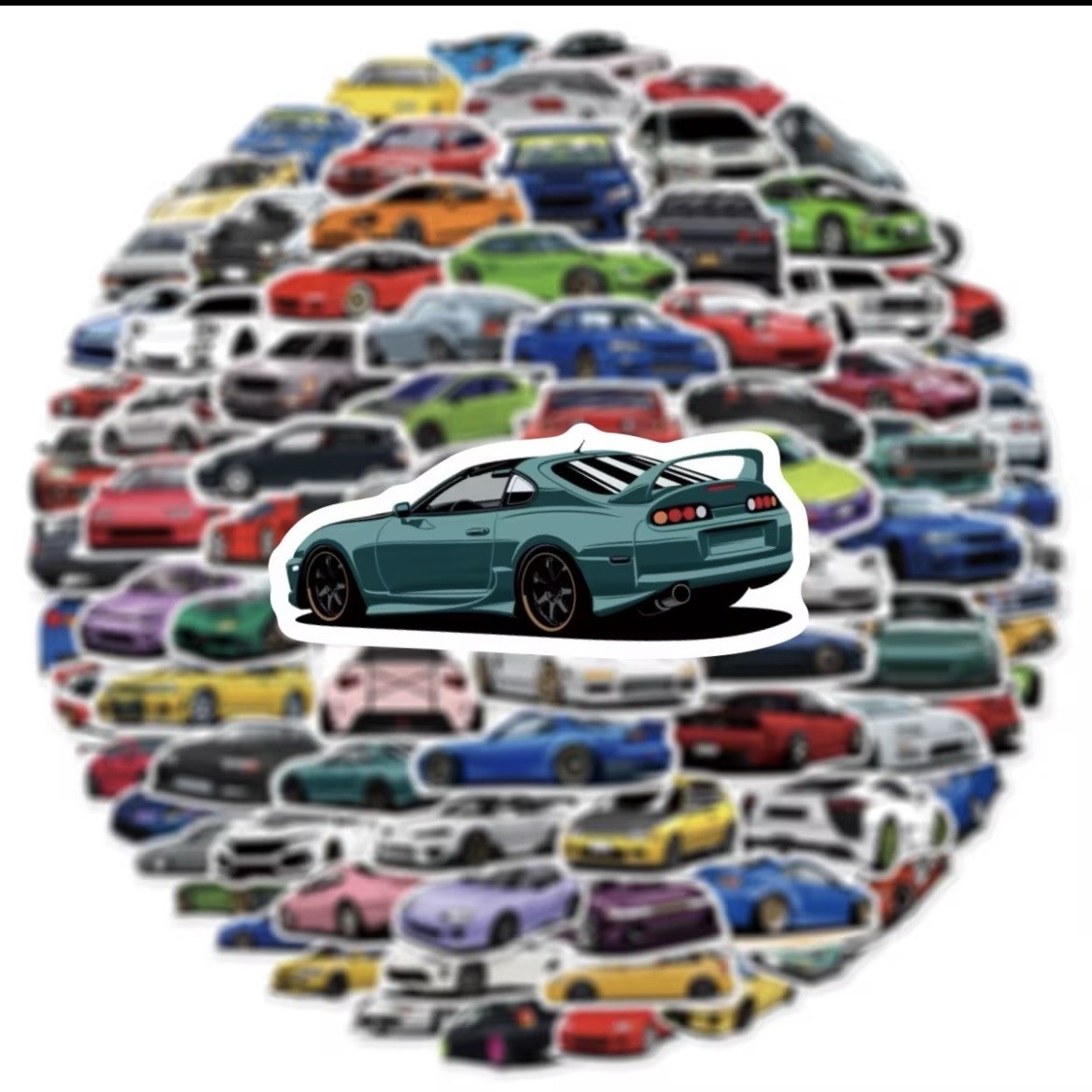 Automotive JDM 100 Decals Stickers Pack V1 Racing Car Turbo Drift Lot