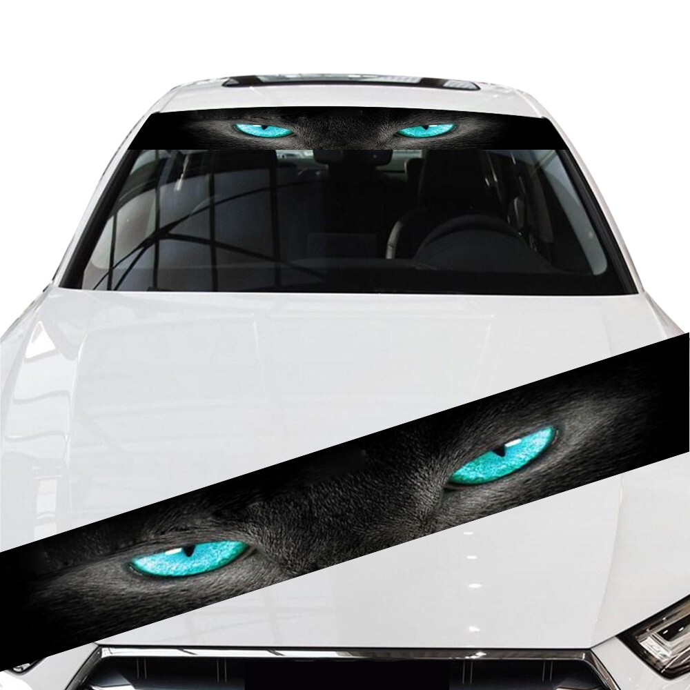 DIY Car Sticker Windshield Blue Eye Shadow Graphics Decals Decoration Waterproof
