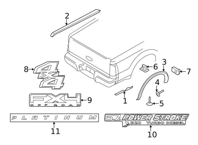 Genuine Ford Truck Bed Decal BC3Z-9925622-AB