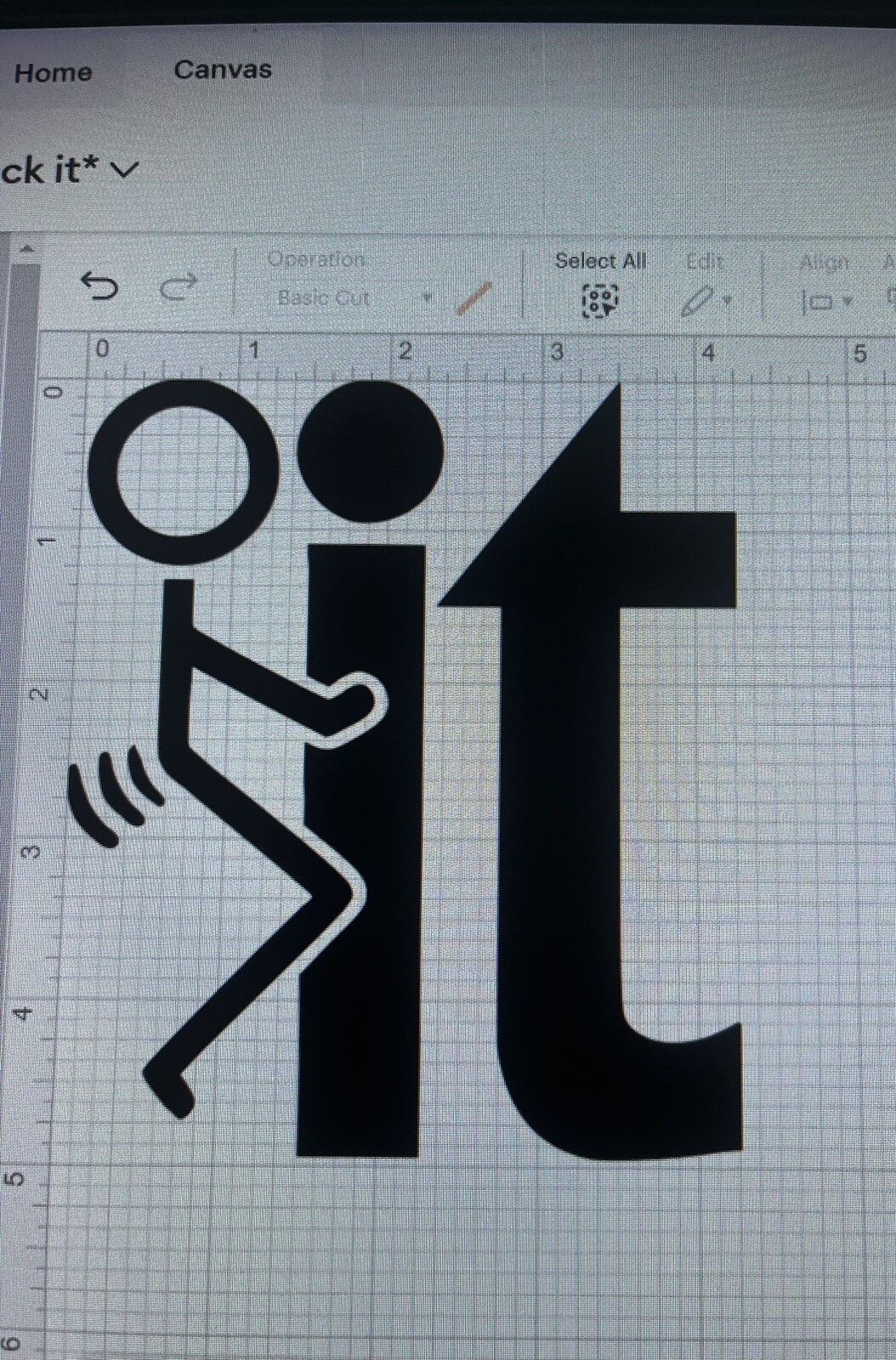 F*ck It/F It-Decal Sticker For Car 4.5 x 5” Funny Sticker, Permanent Vinyl