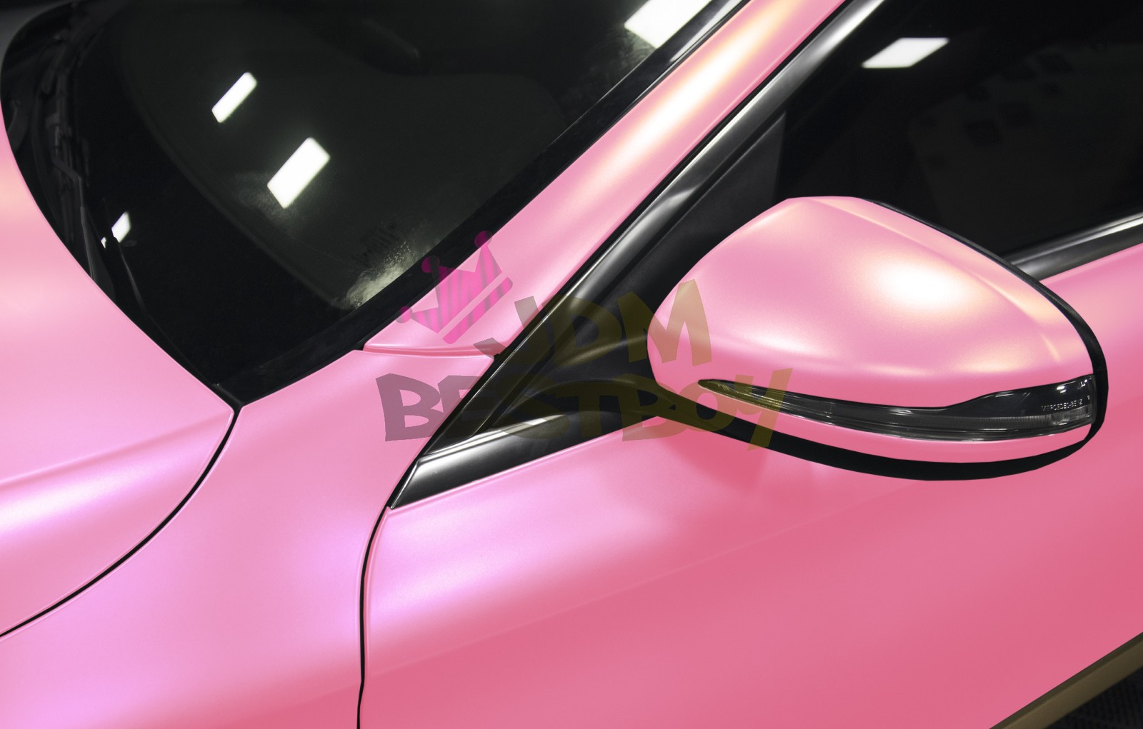 Premium Matte Metallic Satin Pearl Diamond Pink Vinyl Car Wrap Sticker Decal DIY