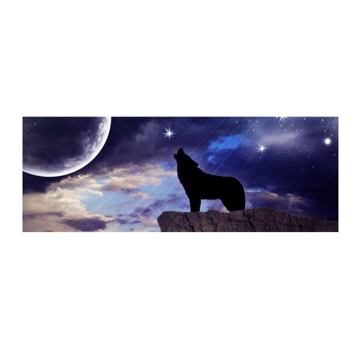 Car Pickup Rear Window Decor Decal 58X18″ Howling Wolf Pattern Sticker Accessory