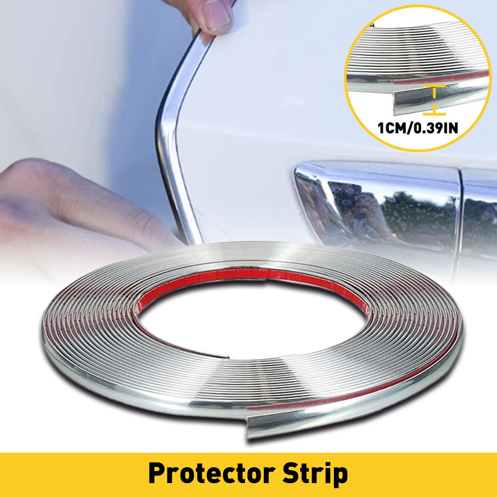 25Ft 10mm Chrome Molding Trim Strip Car Door Body Window Bumper Protector G 2SET