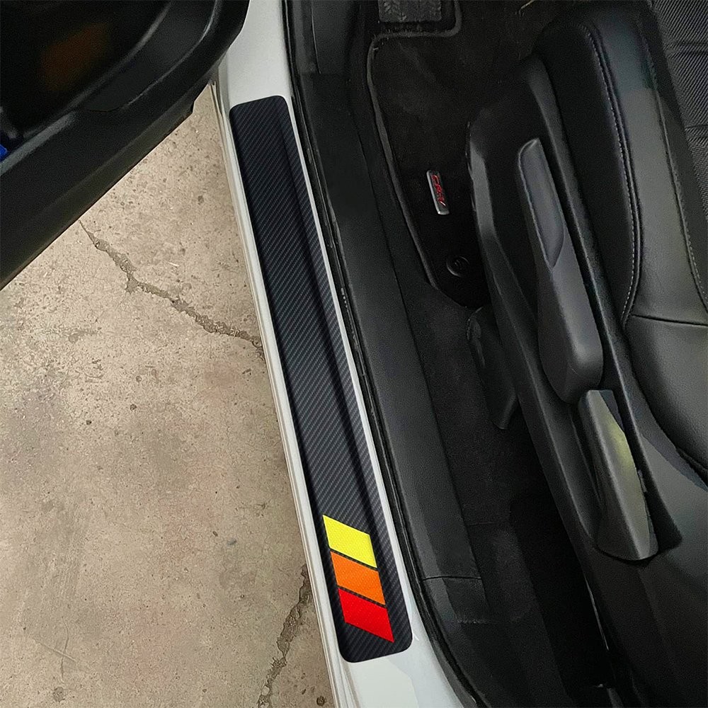 For Toyota Car Door Plate Sill Scuff Cover Anti Scratch Decal Sticker Protector