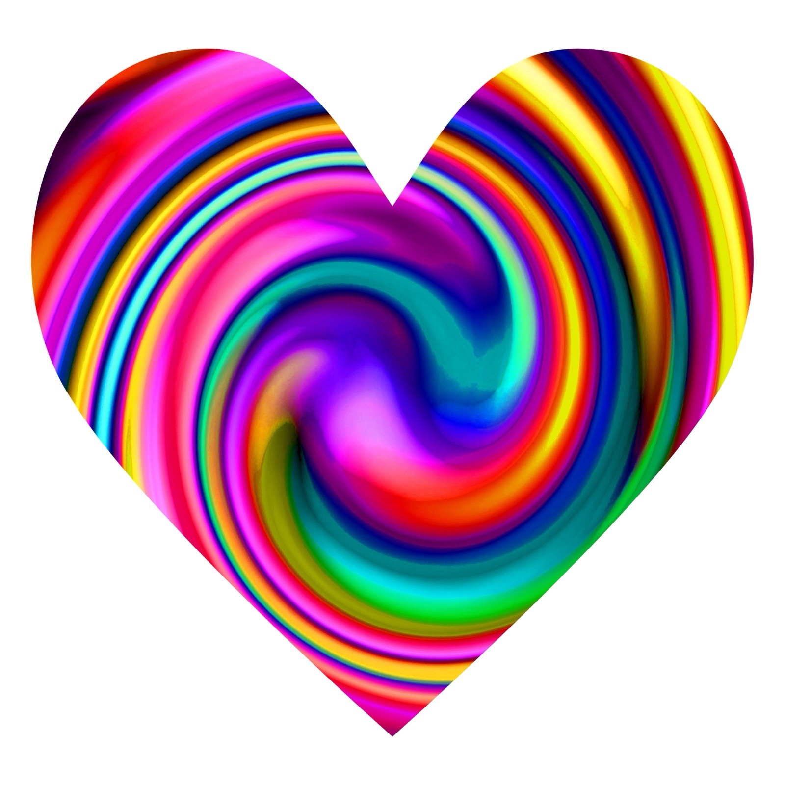 Psychedelic Heart Sticker (3 Inch) Beautiful Vibrant Marble Swirl Multicolor !