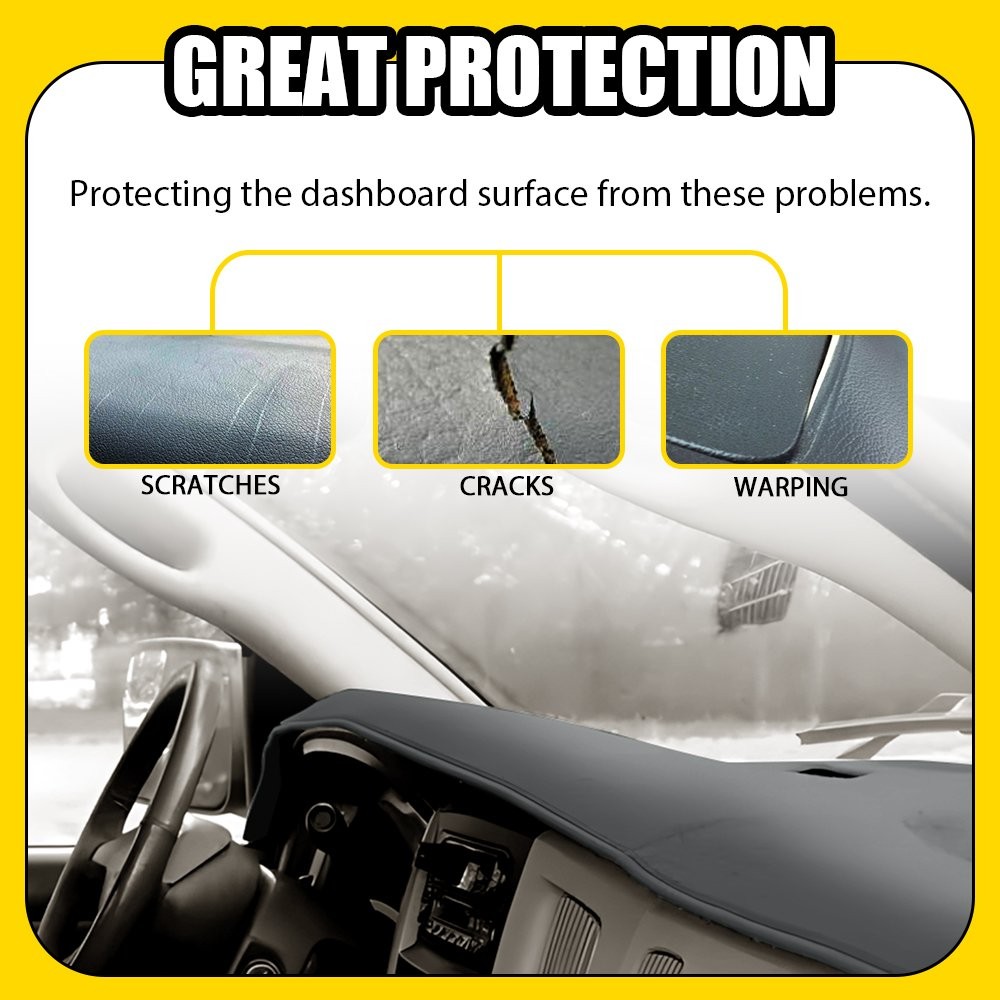Dash Cover Mat for 2002 2003 2004 2005 2006 07 08 Dodge Ram 1500 2500 3500 1-5X
