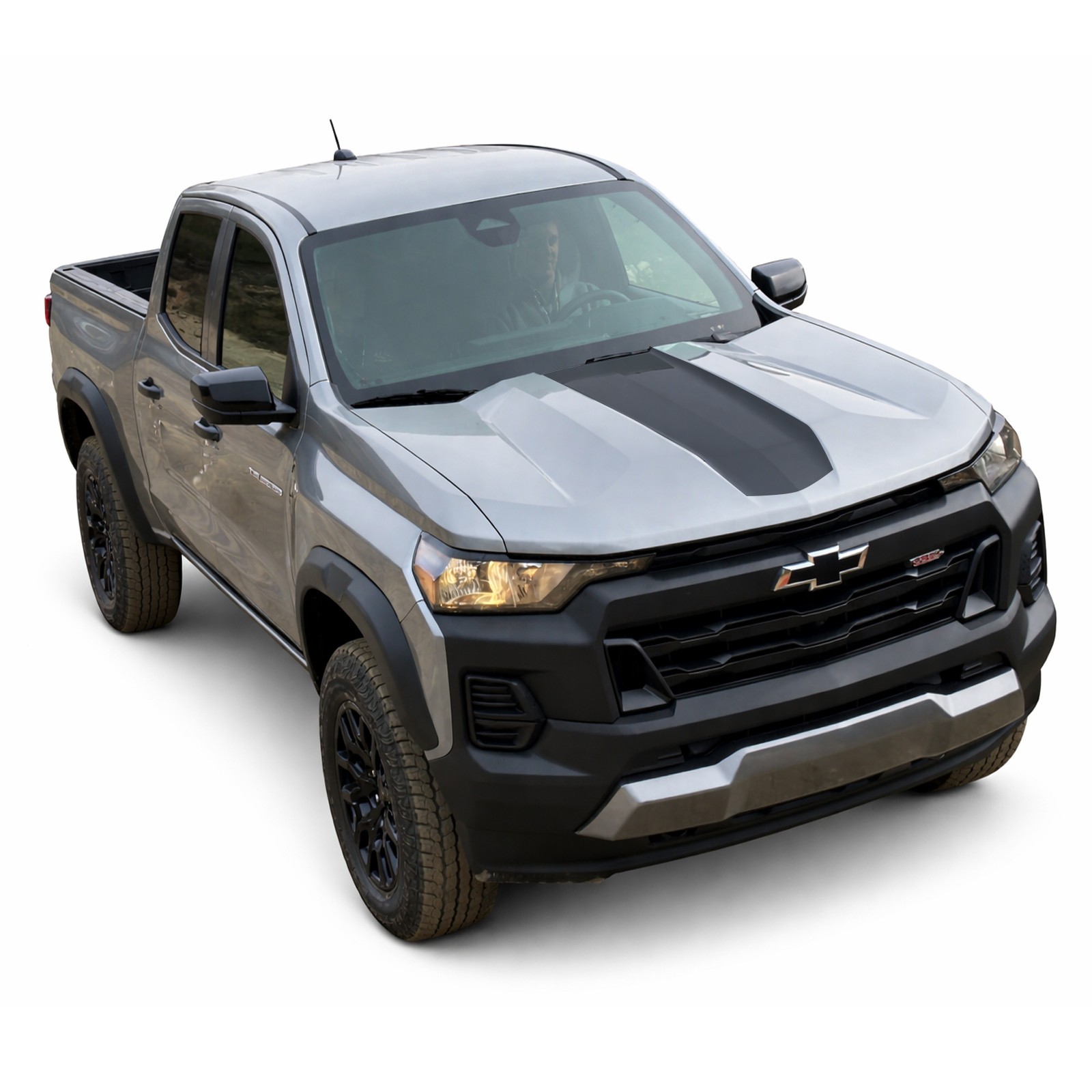 Hood Blackout Rally Racing Stripes -Fits 2023 and up Chevy Colorado Trail Boss