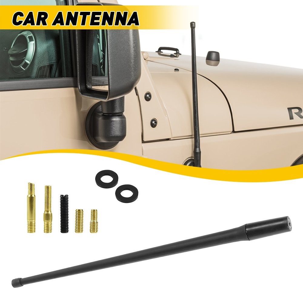 1/2Set Rugged Reflex Antenna Ridge 13 inch For Jeep Wrangler JK Unlimited 2007-2