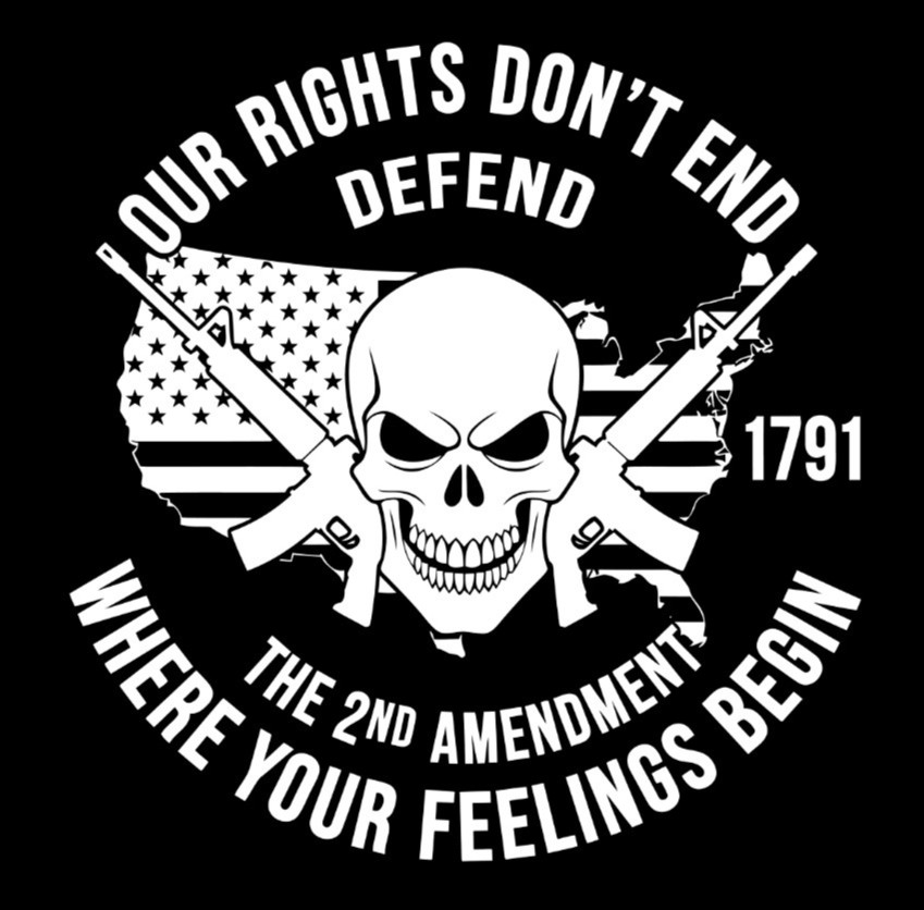 2ND AMENDMENT Rights White Vinyl decal sticker Truck Diesel car fun