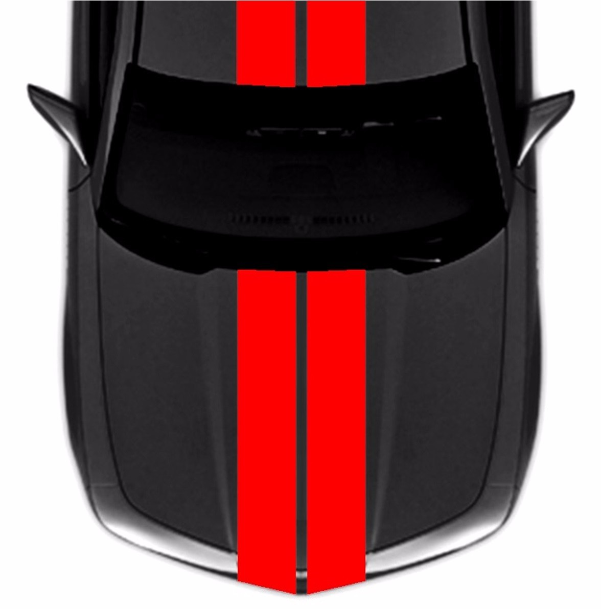 NEW 9″ Double Center RACING STRIPES Red vinyl Car truck Decal (Chevy CAMARO)