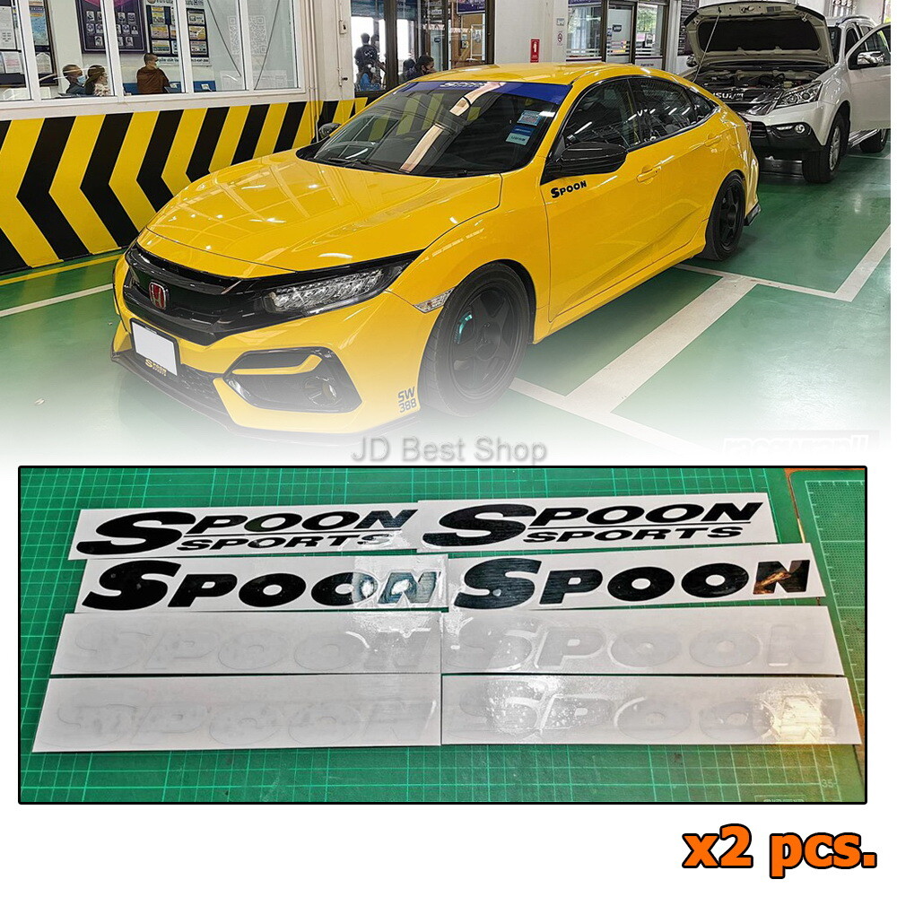 Sticker JDM Style JAP Spoon Sport For Honda Racing All Models Decal Dicut Vinyl