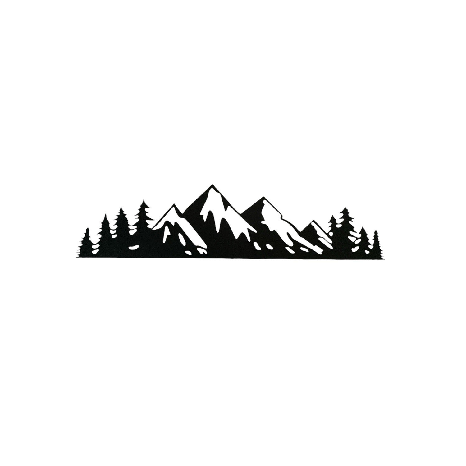 MOUNTAIN RANGE TREE LANDSCAPE SCENE Vinyl Decal -Sticker for Car Jeep Truck