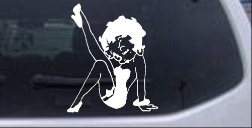 Betty Boop Leg Kicked Up Car or Truck Window Laptop Decal Sticker