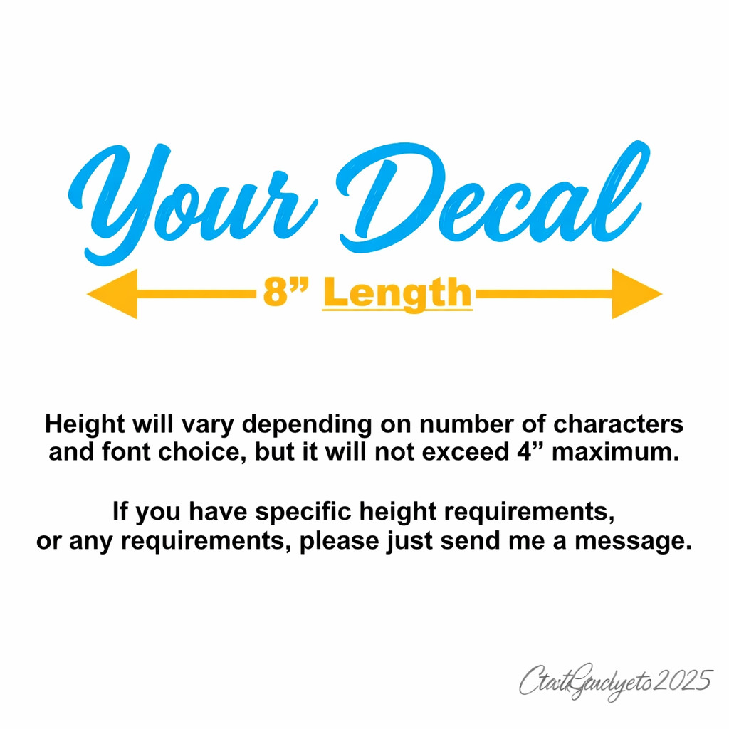 Custom Die Cut Vinyl Lettering Decal for Windows Signs Crafts