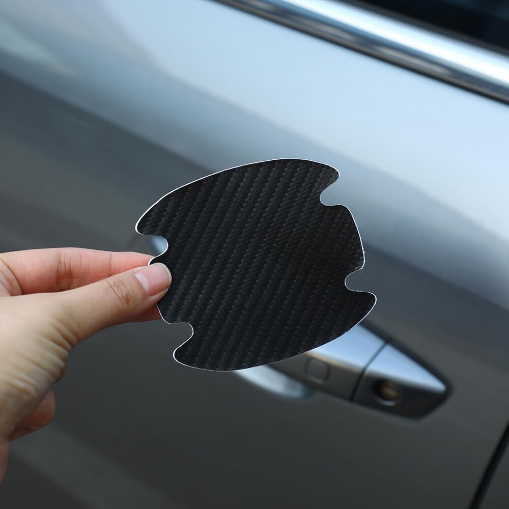 8pcs Car Door Handle Bowl Anti Scratch Sticker Protector Black Accessories