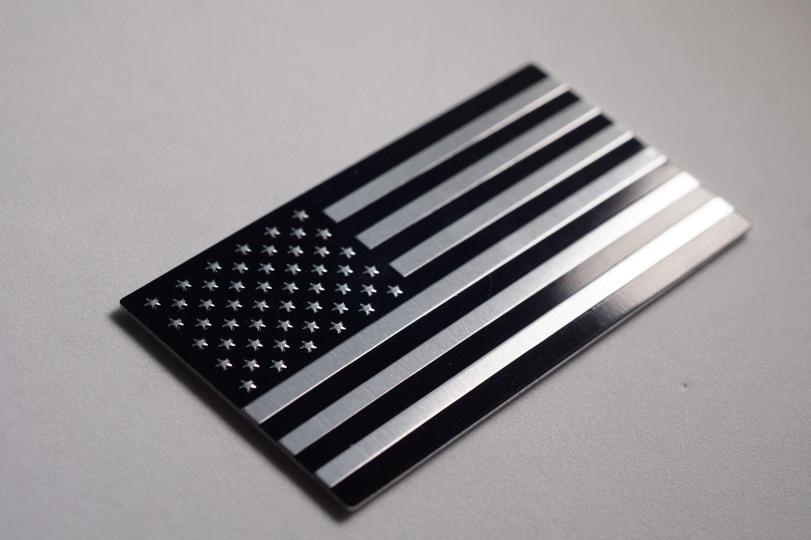 3D Aluminum US American Flag Sticker Decal | Auto Car Bike Emblem | 3.15″x1.75″