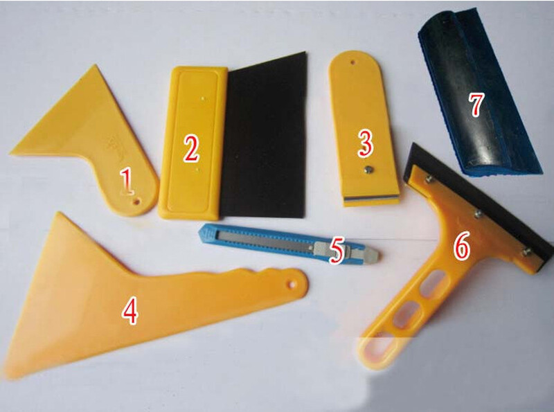 7Pcs Car Sticker Tool Kit Window Tint Accessories Squeegee Film Sticker Scraper
