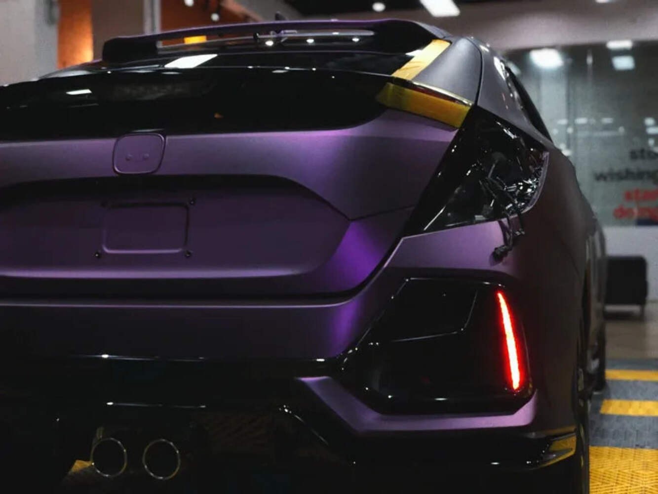 PET Ultra Matte Ghost Purple Vinyl Wrap Film Roll Self Adhesive Motorbike Car Wr