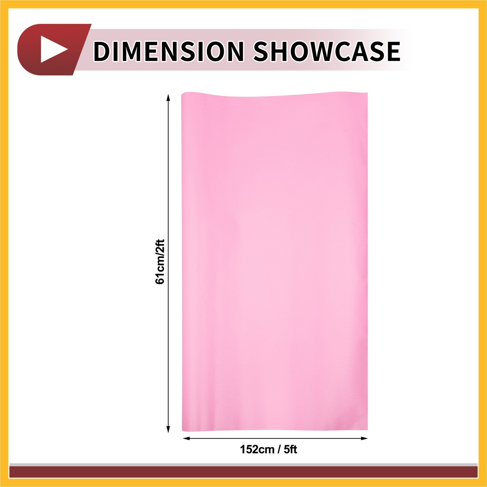 Matte Pink Car Wrap Film 61x152cm(2ft x 5ft) Vinyl Wrap Cover 1Pc Universal