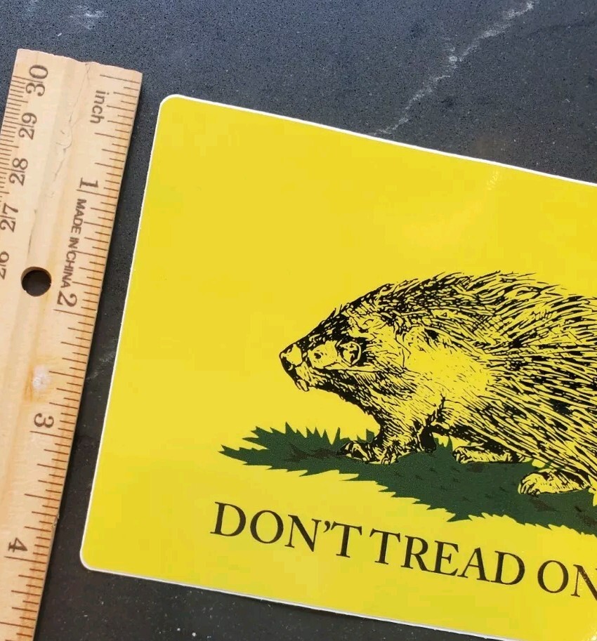 Libertarian Porcupine Sticker Decal Vinyl GADSDEN FLAG 4X6 10 PACK LOT